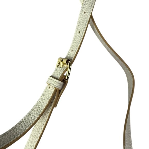Nanette Lepore Leather Crossbody Bag, Purse.  White.  Zipper Top Long Adjustable - Picture 6 of 10